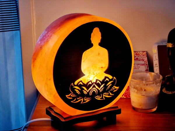 Lampe de sel 5 kg bouddha fleur de lotus